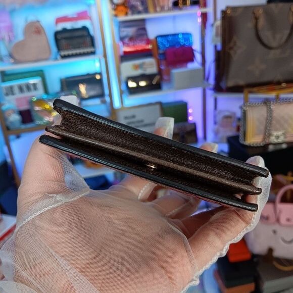 Gucci GG Supreme Canvas Brown Leather Tiger Compact Wallet Full Set - Picture 9 of 15